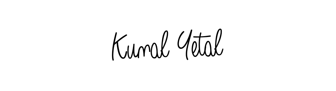 Use a signature maker to create a handwritten signature online. With this signature software, you can design (Angelique-Rose-font-FFP) your own signature for name Kunal Yetal. Kunal Yetal signature style 5 images and pictures png