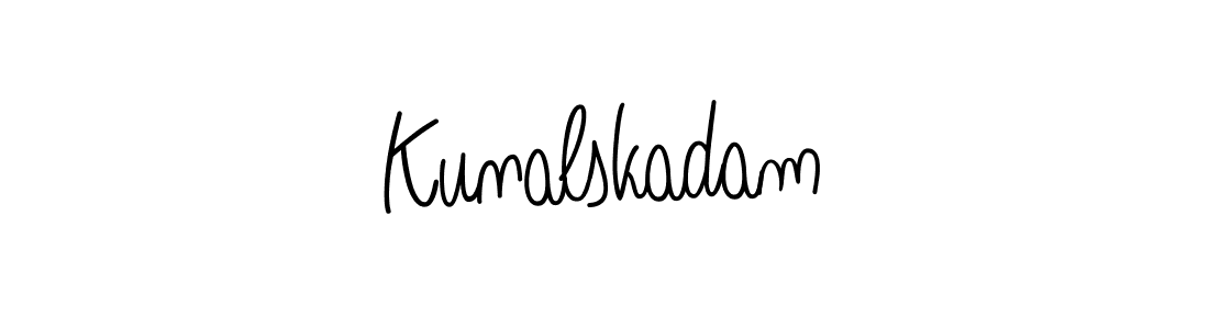 Make a beautiful signature design for name Kunalskadam. With this signature (Angelique-Rose-font-FFP) style, you can create a handwritten signature for free. Kunalskadam signature style 5 images and pictures png