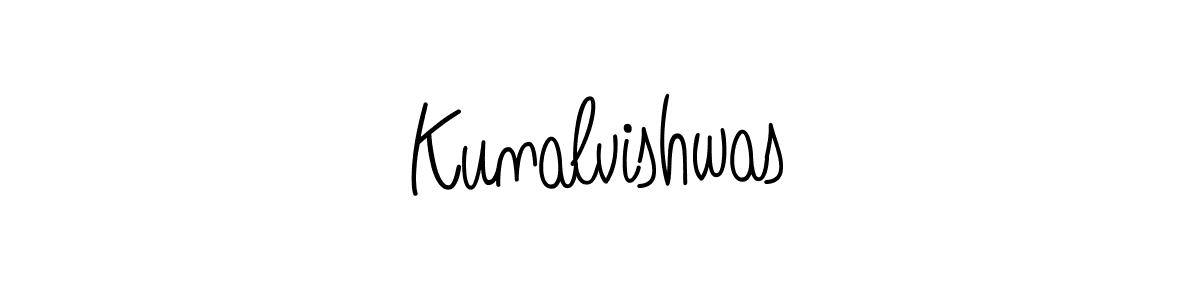 Create a beautiful signature design for name Kunalvishwas. With this signature (Angelique-Rose-font-FFP) fonts, you can make a handwritten signature for free. Kunalvishwas signature style 5 images and pictures png