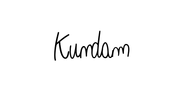 Design your own signature with our free online signature maker. With this signature software, you can create a handwritten (Angelique-Rose-font-FFP) signature for name Kundam. Kundam signature style 5 images and pictures png