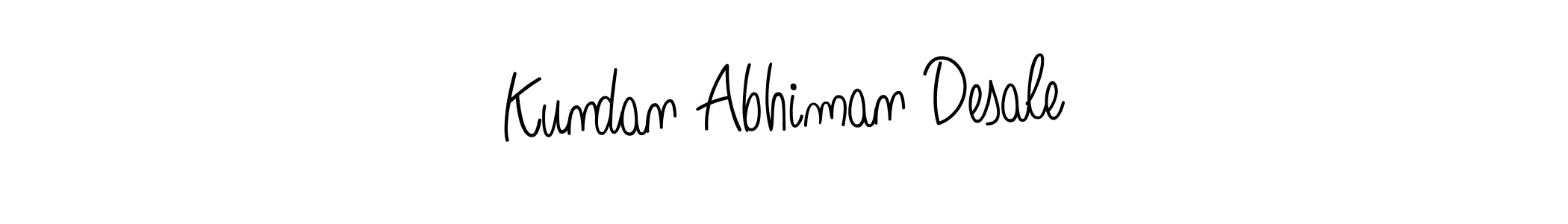 You should practise on your own different ways (Angelique-Rose-font-FFP) to write your name (Kundan Abhiman Desale) in signature. don't let someone else do it for you. Kundan Abhiman Desale signature style 5 images and pictures png