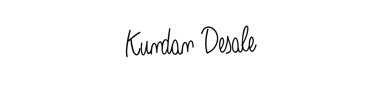 You should practise on your own different ways (Angelique-Rose-font-FFP) to write your name (Kundan Desale) in signature. don't let someone else do it for you. Kundan Desale signature style 5 images and pictures png