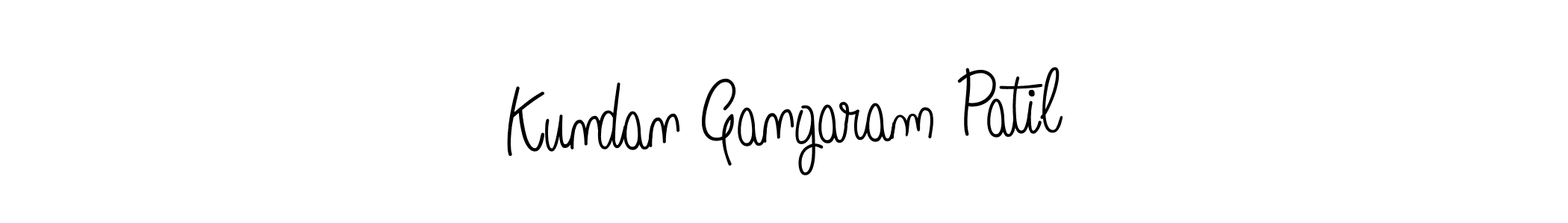 Create a beautiful signature design for name Kundan Gangaram Patil. With this signature (Angelique-Rose-font-FFP) fonts, you can make a handwritten signature for free. Kundan Gangaram Patil signature style 5 images and pictures png