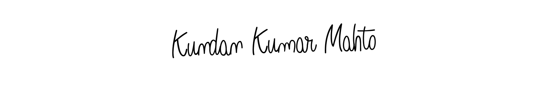 The best way (Angelique-Rose-font-FFP) to make a short signature is to pick only two or three words in your name. The name Kundan Kumar Mahto include a total of six letters. For converting this name. Kundan Kumar Mahto signature style 5 images and pictures png