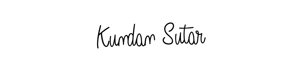 The best way (Angelique-Rose-font-FFP) to make a short signature is to pick only two or three words in your name. The name Kundan Sutar include a total of six letters. For converting this name. Kundan Sutar signature style 5 images and pictures png
