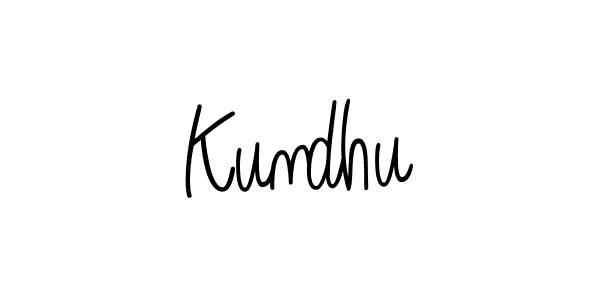 Design your own signature with our free online signature maker. With this signature software, you can create a handwritten (Angelique-Rose-font-FFP) signature for name Kundhu. Kundhu signature style 5 images and pictures png