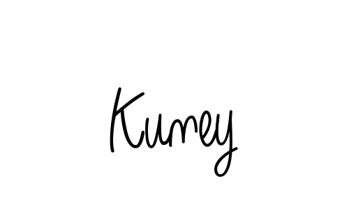 Kuney stylish signature style. Best Handwritten Sign (Angelique-Rose-font-FFP) for my name. Handwritten Signature Collection Ideas for my name Kuney. Kuney signature style 5 images and pictures png