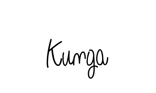 Kunga stylish signature style. Best Handwritten Sign (Angelique-Rose-font-FFP) for my name. Handwritten Signature Collection Ideas for my name Kunga. Kunga signature style 5 images and pictures png