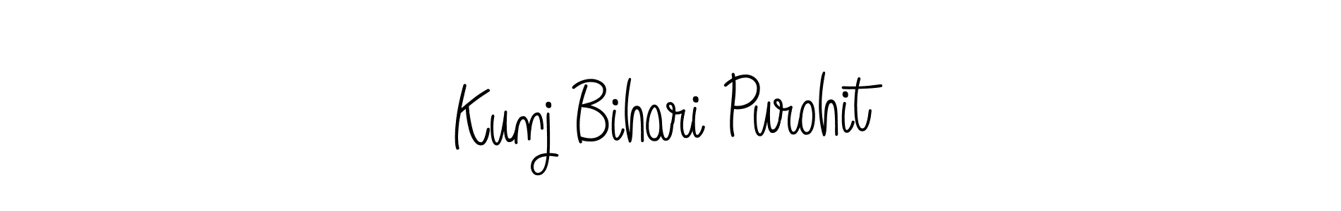 Angelique-Rose-font-FFP is a professional signature style that is perfect for those who want to add a touch of class to their signature. It is also a great choice for those who want to make their signature more unique. Get Kunj Bihari Purohit name to fancy signature for free. Kunj Bihari Purohit signature style 5 images and pictures png