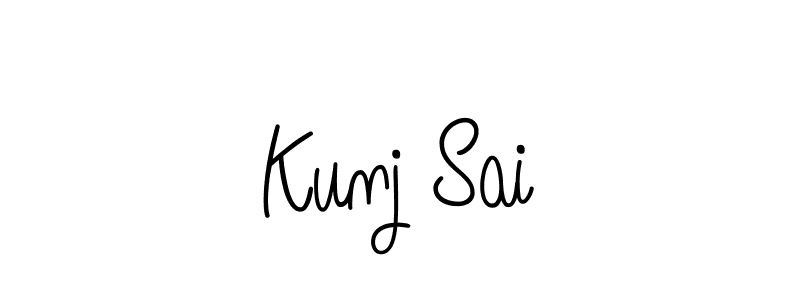 How to make Kunj Sai signature? Angelique-Rose-font-FFP is a professional autograph style. Create handwritten signature for Kunj Sai name. Kunj Sai signature style 5 images and pictures png