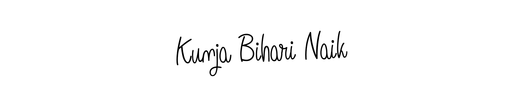 Design your own signature with our free online signature maker. With this signature software, you can create a handwritten (Angelique-Rose-font-FFP) signature for name Kunja Bihari Naik. Kunja Bihari Naik signature style 5 images and pictures png