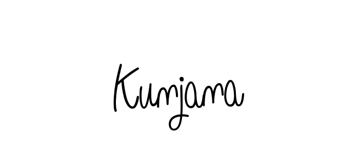 Kunjana stylish signature style. Best Handwritten Sign (Angelique-Rose-font-FFP) for my name. Handwritten Signature Collection Ideas for my name Kunjana. Kunjana signature style 5 images and pictures png