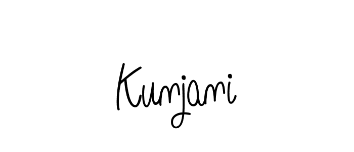 Kunjani stylish signature style. Best Handwritten Sign (Angelique-Rose-font-FFP) for my name. Handwritten Signature Collection Ideas for my name Kunjani. Kunjani signature style 5 images and pictures png