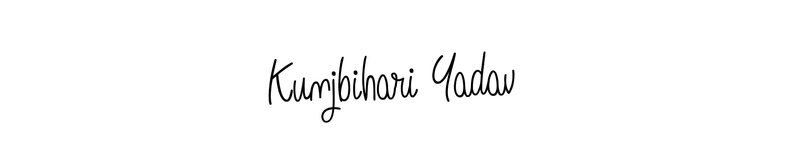 Create a beautiful signature design for name Kunjbihari Yadav. With this signature (Angelique-Rose-font-FFP) fonts, you can make a handwritten signature for free. Kunjbihari Yadav signature style 5 images and pictures png