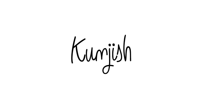 Create a beautiful signature design for name Kunjish. With this signature (Angelique-Rose-font-FFP) fonts, you can make a handwritten signature for free. Kunjish signature style 5 images and pictures png