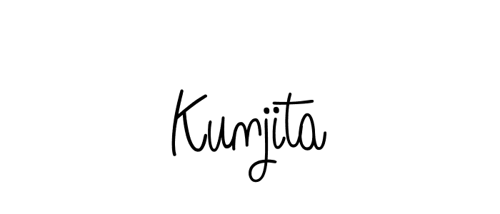 How to make Kunjita signature? Angelique-Rose-font-FFP is a professional autograph style. Create handwritten signature for Kunjita name. Kunjita signature style 5 images and pictures png