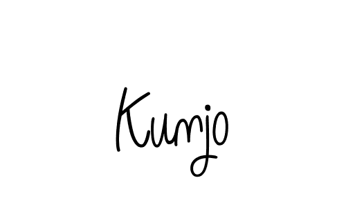 Make a beautiful signature design for name Kunjo. With this signature (Angelique-Rose-font-FFP) style, you can create a handwritten signature for free. Kunjo signature style 5 images and pictures png