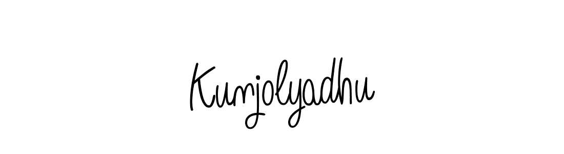 Similarly Angelique-Rose-font-FFP is the best handwritten signature design. Signature creator online .You can use it as an online autograph creator for name Kunjolyadhu. Kunjolyadhu signature style 5 images and pictures png