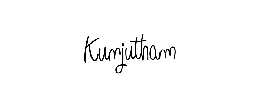 Kunjutham stylish signature style. Best Handwritten Sign (Angelique-Rose-font-FFP) for my name. Handwritten Signature Collection Ideas for my name Kunjutham. Kunjutham signature style 5 images and pictures png