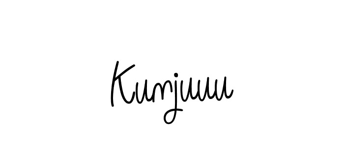 Use a signature maker to create a handwritten signature online. With this signature software, you can design (Angelique-Rose-font-FFP) your own signature for name Kunjuuu. Kunjuuu signature style 5 images and pictures png