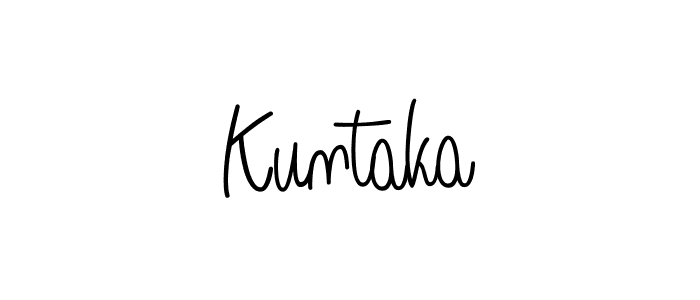 Kuntaka stylish signature style. Best Handwritten Sign (Angelique-Rose-font-FFP) for my name. Handwritten Signature Collection Ideas for my name Kuntaka. Kuntaka signature style 5 images and pictures png