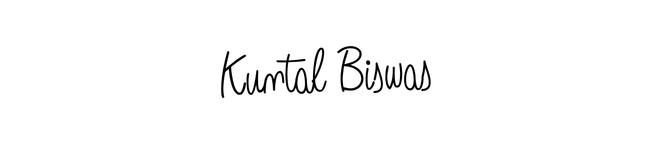 Use a signature maker to create a handwritten signature online. With this signature software, you can design (Angelique-Rose-font-FFP) your own signature for name Kuntal Biswas. Kuntal Biswas signature style 5 images and pictures png