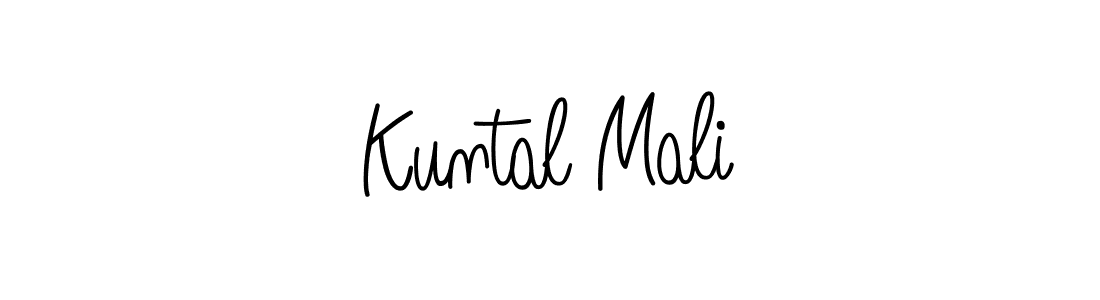 Use a signature maker to create a handwritten signature online. With this signature software, you can design (Angelique-Rose-font-FFP) your own signature for name Kuntal Mali. Kuntal Mali signature style 5 images and pictures png