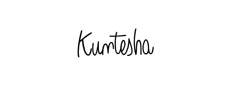 Kuntesha stylish signature style. Best Handwritten Sign (Angelique-Rose-font-FFP) for my name. Handwritten Signature Collection Ideas for my name Kuntesha. Kuntesha signature style 5 images and pictures png