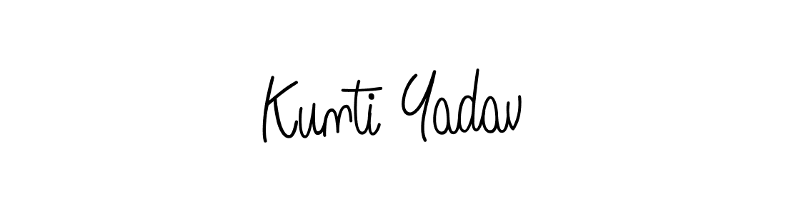 Make a short Kunti Yadav signature style. Manage your documents anywhere anytime using Angelique-Rose-font-FFP. Create and add eSignatures, submit forms, share and send files easily. Kunti Yadav signature style 5 images and pictures png