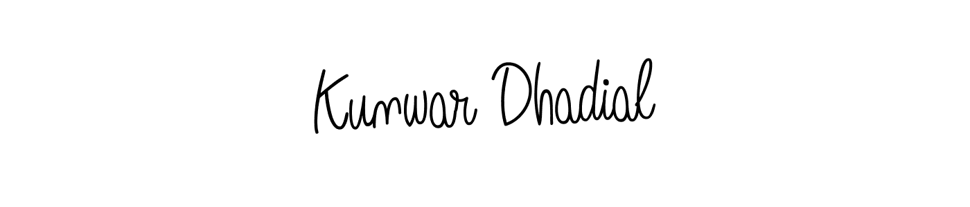 Once you've used our free online signature maker to create your best signature Angelique-Rose-font-FFP style, it's time to enjoy all of the benefits that Kunwar Dhadial name signing documents. Kunwar Dhadial signature style 5 images and pictures png