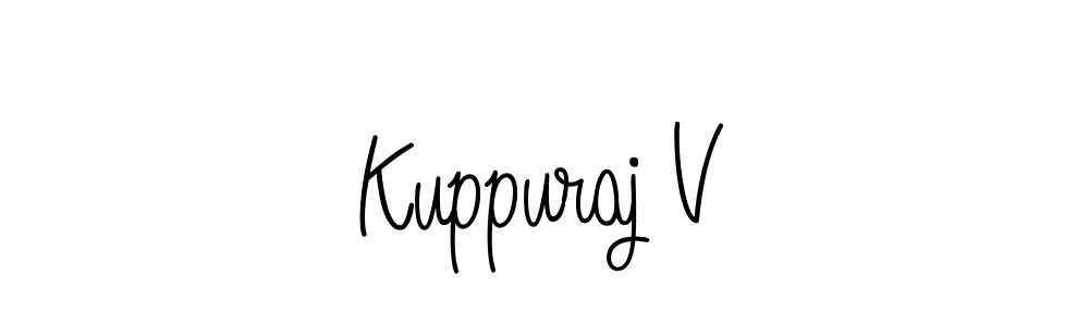How to make Kuppuraj V signature? Angelique-Rose-font-FFP is a professional autograph style. Create handwritten signature for Kuppuraj V name. Kuppuraj V signature style 5 images and pictures png