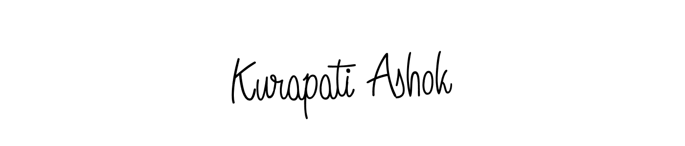 The best way (Angelique-Rose-font-FFP) to make a short signature is to pick only two or three words in your name. The name Kurapati Ashok include a total of six letters. For converting this name. Kurapati Ashok signature style 5 images and pictures png