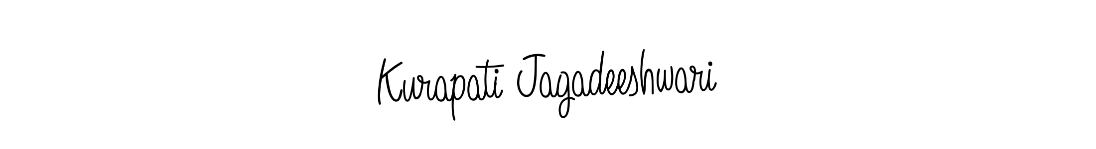 You should practise on your own different ways (Angelique-Rose-font-FFP) to write your name (Kurapati Jagadeeshwari) in signature. don't let someone else do it for you. Kurapati Jagadeeshwari signature style 5 images and pictures png