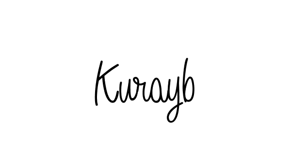 The best way (Angelique-Rose-font-FFP) to make a short signature is to pick only two or three words in your name. The name Kurayb include a total of six letters. For converting this name. Kurayb signature style 5 images and pictures png