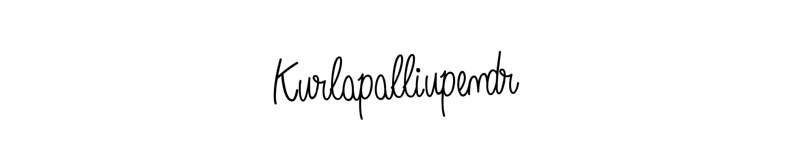 How to make Kurlapalliupendr name signature. Use Angelique-Rose-font-FFP style for creating short signs online. This is the latest handwritten sign. Kurlapalliupendr signature style 5 images and pictures png
