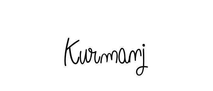 Kurmanj stylish signature style. Best Handwritten Sign (Angelique-Rose-font-FFP) for my name. Handwritten Signature Collection Ideas for my name Kurmanj. Kurmanj signature style 5 images and pictures png