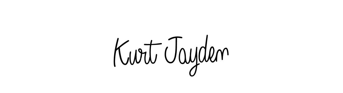 Kurt Jayden stylish signature style. Best Handwritten Sign (Angelique-Rose-font-FFP) for my name. Handwritten Signature Collection Ideas for my name Kurt Jayden. Kurt Jayden signature style 5 images and pictures png