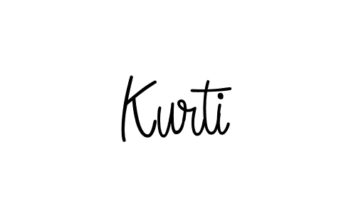 You should practise on your own different ways (Angelique-Rose-font-FFP) to write your name (Kurti) in signature. don't let someone else do it for you. Kurti signature style 5 images and pictures png