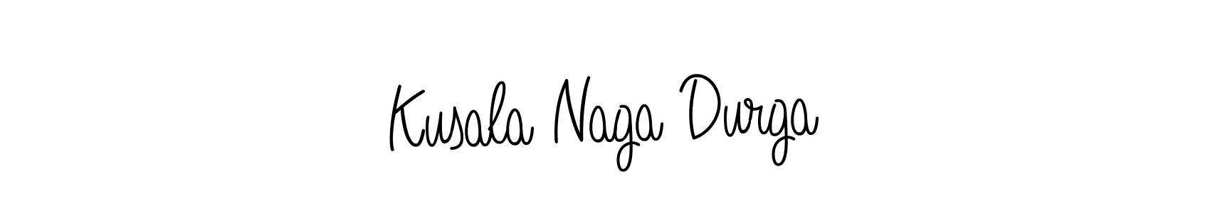 Use a signature maker to create a handwritten signature online. With this signature software, you can design (Angelique-Rose-font-FFP) your own signature for name Kusala Naga Durga. Kusala Naga Durga signature style 5 images and pictures png
