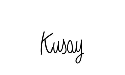 You should practise on your own different ways (Angelique-Rose-font-FFP) to write your name (Kusay) in signature. don't let someone else do it for you. Kusay signature style 5 images and pictures png