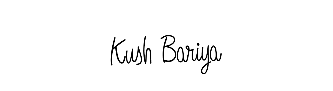 The best way (Angelique-Rose-font-FFP) to make a short signature is to pick only two or three words in your name. The name Kush Bariya include a total of six letters. For converting this name. Kush Bariya signature style 5 images and pictures png
