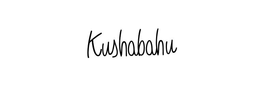Kushabahu stylish signature style. Best Handwritten Sign (Angelique-Rose-font-FFP) for my name. Handwritten Signature Collection Ideas for my name Kushabahu. Kushabahu signature style 5 images and pictures png