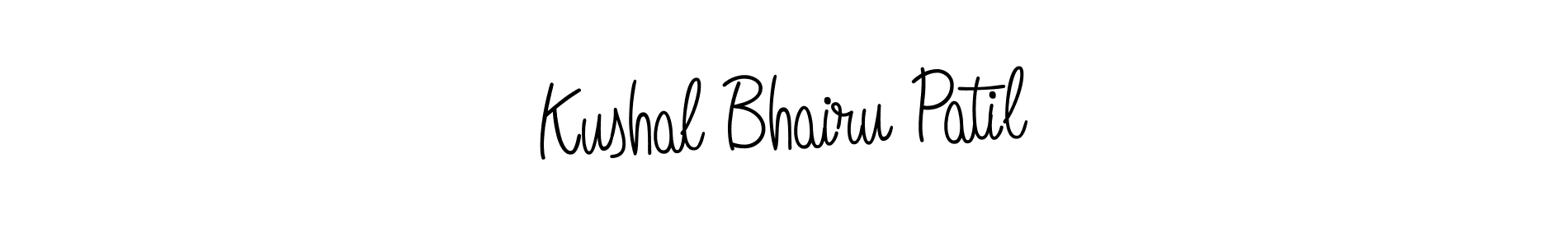 You should practise on your own different ways (Angelique-Rose-font-FFP) to write your name (Kushal Bhairu Patil) in signature. don't let someone else do it for you. Kushal Bhairu Patil signature style 5 images and pictures png