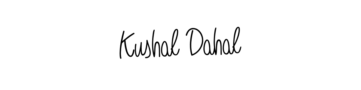 How to make Kushal Dahal name signature. Use Angelique-Rose-font-FFP style for creating short signs online. This is the latest handwritten sign. Kushal Dahal signature style 5 images and pictures png