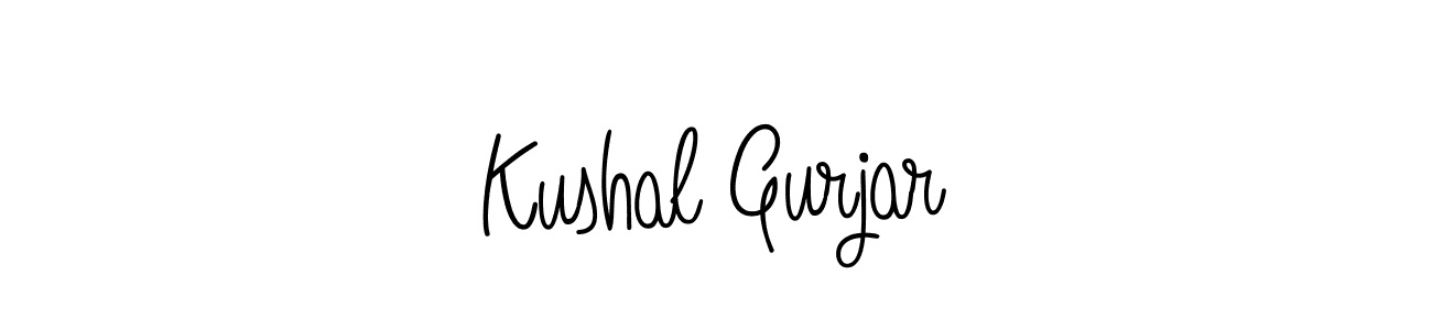 Kushal Gurjar stylish signature style. Best Handwritten Sign (Angelique-Rose-font-FFP) for my name. Handwritten Signature Collection Ideas for my name Kushal Gurjar. Kushal Gurjar signature style 5 images and pictures png