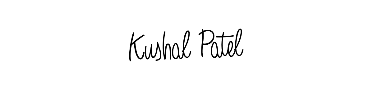 How to make Kushal Patel name signature. Use Angelique-Rose-font-FFP style for creating short signs online. This is the latest handwritten sign. Kushal Patel signature style 5 images and pictures png