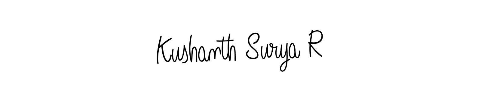 You can use this online signature creator to create a handwritten signature for the name Kushanth Surya R. This is the best online autograph maker. Kushanth Surya R signature style 5 images and pictures png