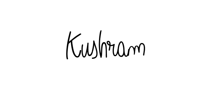 The best way (Angelique-Rose-font-FFP) to make a short signature is to pick only two or three words in your name. The name Kushram include a total of six letters. For converting this name. Kushram signature style 5 images and pictures png