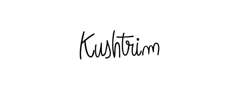 How to make Kushtrim name signature. Use Angelique-Rose-font-FFP style for creating short signs online. This is the latest handwritten sign. Kushtrim signature style 5 images and pictures png