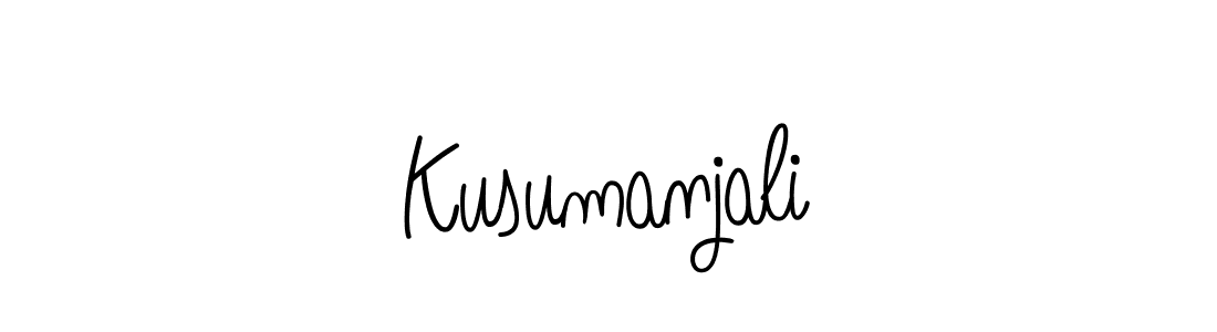 Design your own signature with our free online signature maker. With this signature software, you can create a handwritten (Angelique-Rose-font-FFP) signature for name Kusumanjali. Kusumanjali signature style 5 images and pictures png